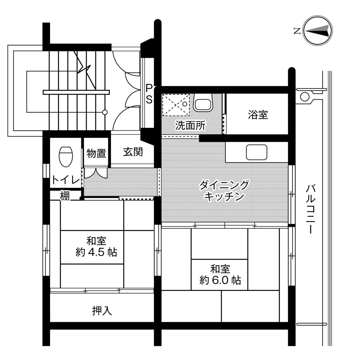 ビレッジハウス宇甘川1号棟の画像（6）